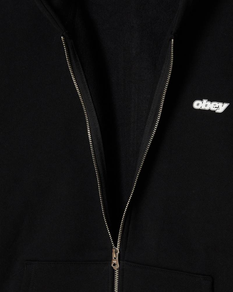 OBEY GAZE EXTRA HEAVY ZIP HOOD FLEECE