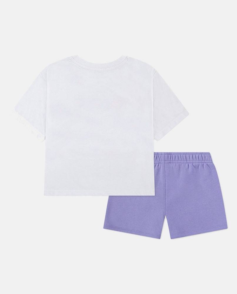 CONVERSE GIRLS FLORAL SNEAKER TEE & SHORT