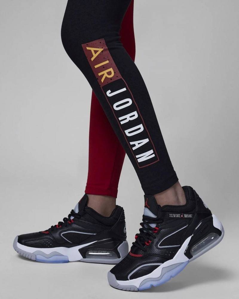 NIKE JORDAN GIRLS PAPRIKA BLOCKED LEGGING
