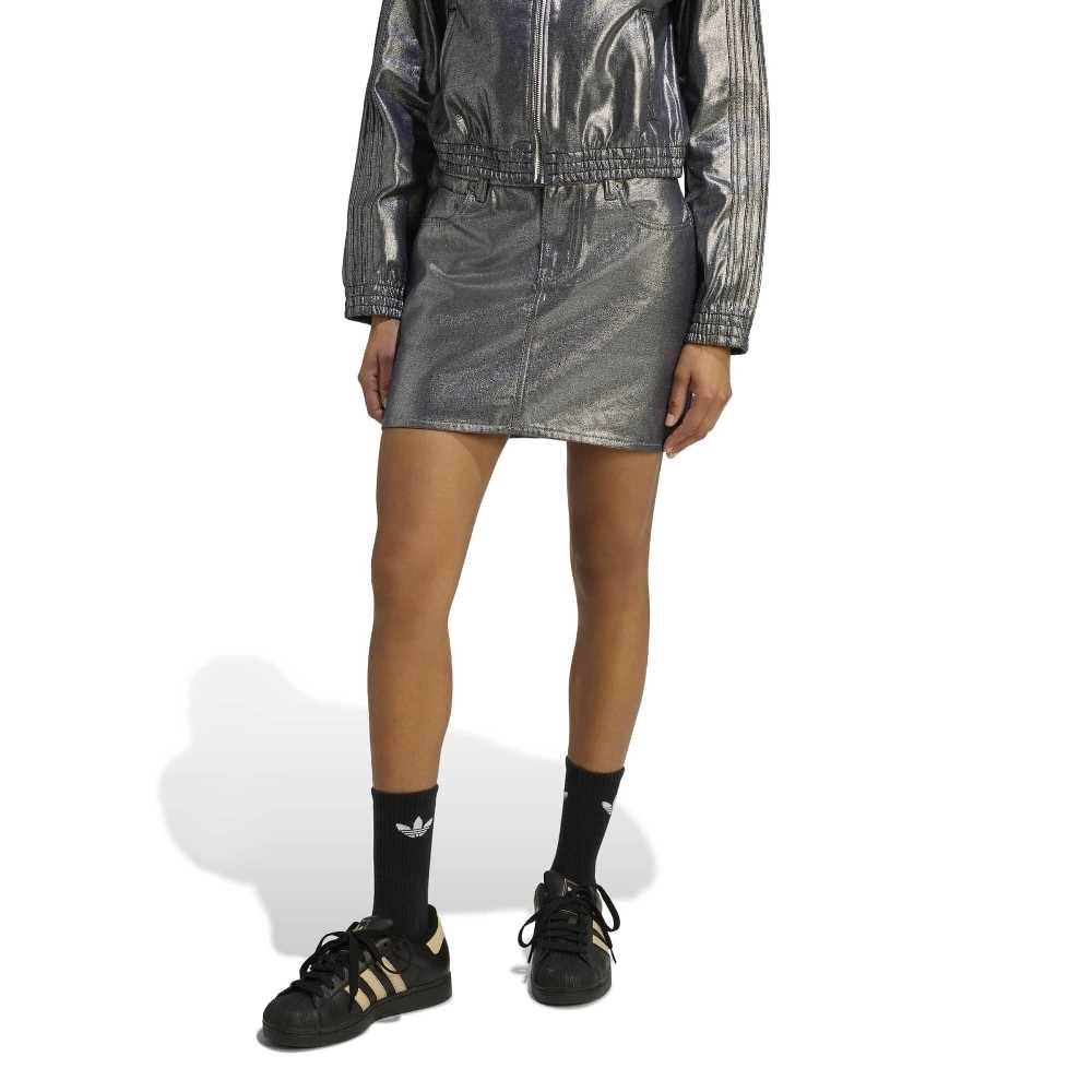 ADIDAS 3S SILVER SKIRT DENIM