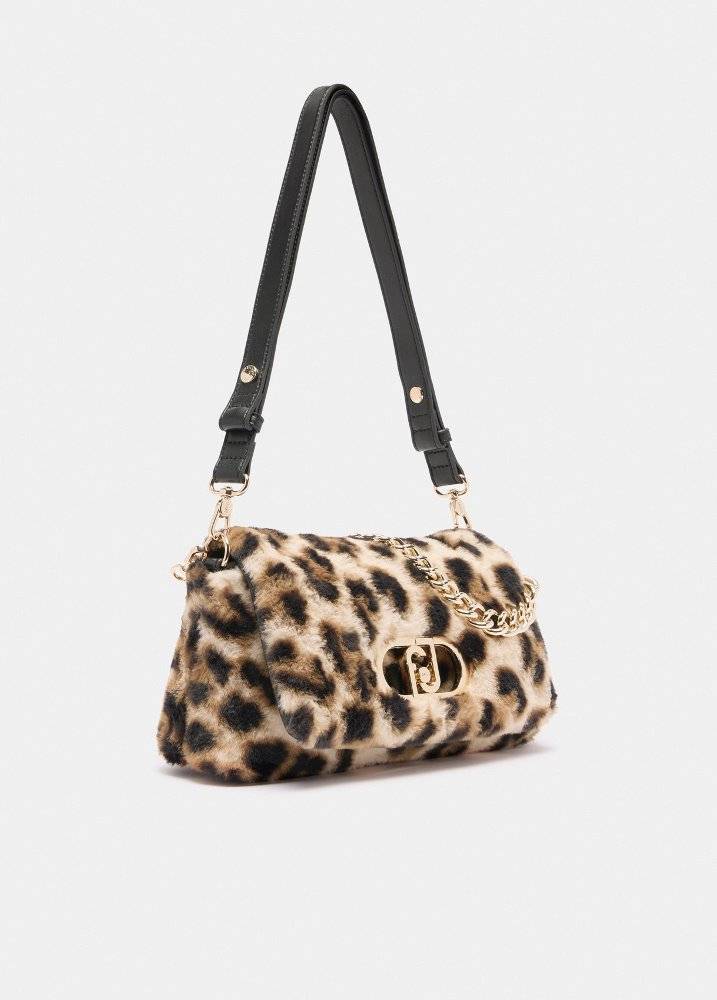 LIU JO MEDIUM ANIMAL-PRINT LAPUFFY BAG