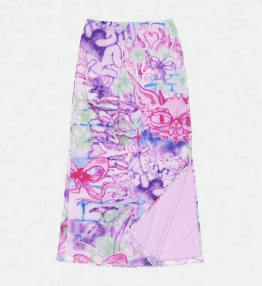 SANTA CRUZ STRIP DIGI MESH SKIRT