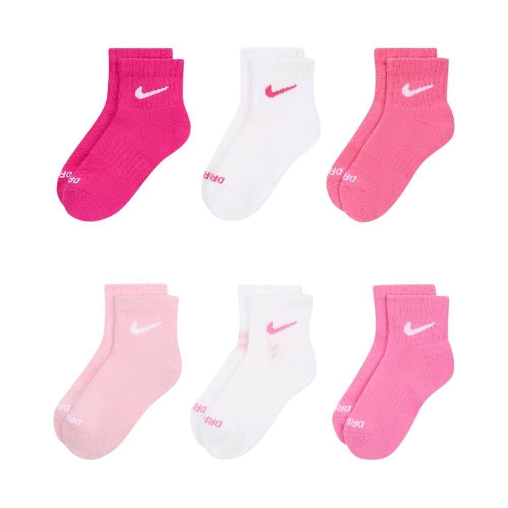 NIKE KIDS DRI-FIT BASIC ANKLE 6-PAIRS SOCKS