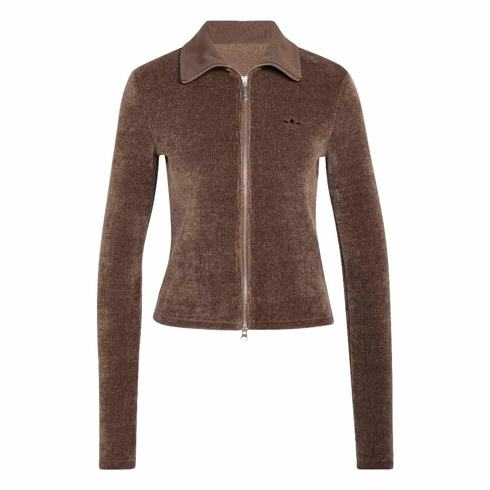 ADIDAS ORIGINALS PREM ESS CHENILLE ZIP UP TRACK CARDIGAN