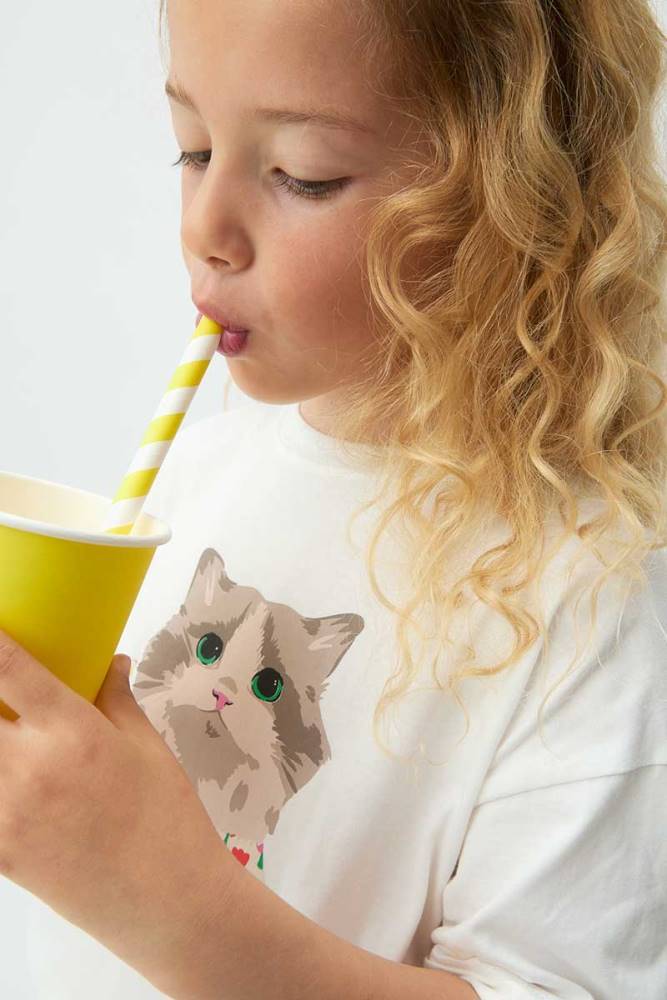 COMPANIA FANTASTICA COTTON T-SHIRT WITH PRINT