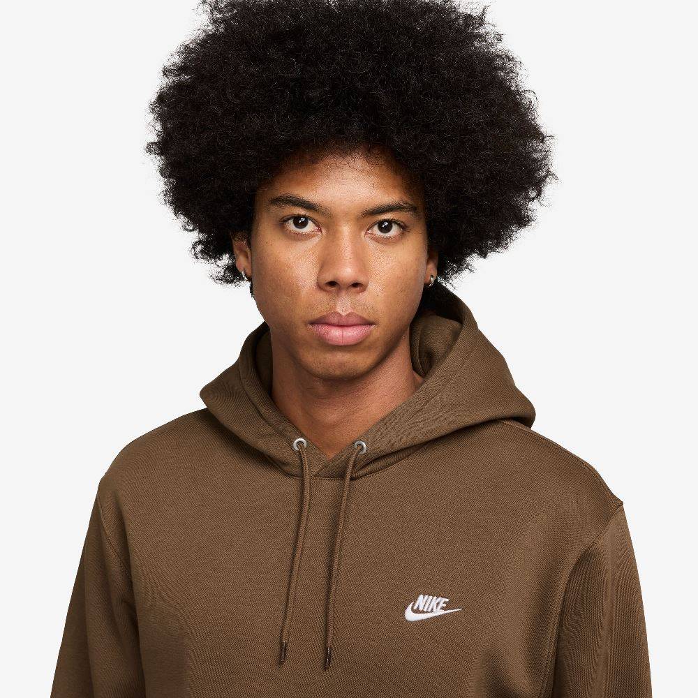 NIKE CLUB BRUSHED FLEECE PULLOVER HOODIE