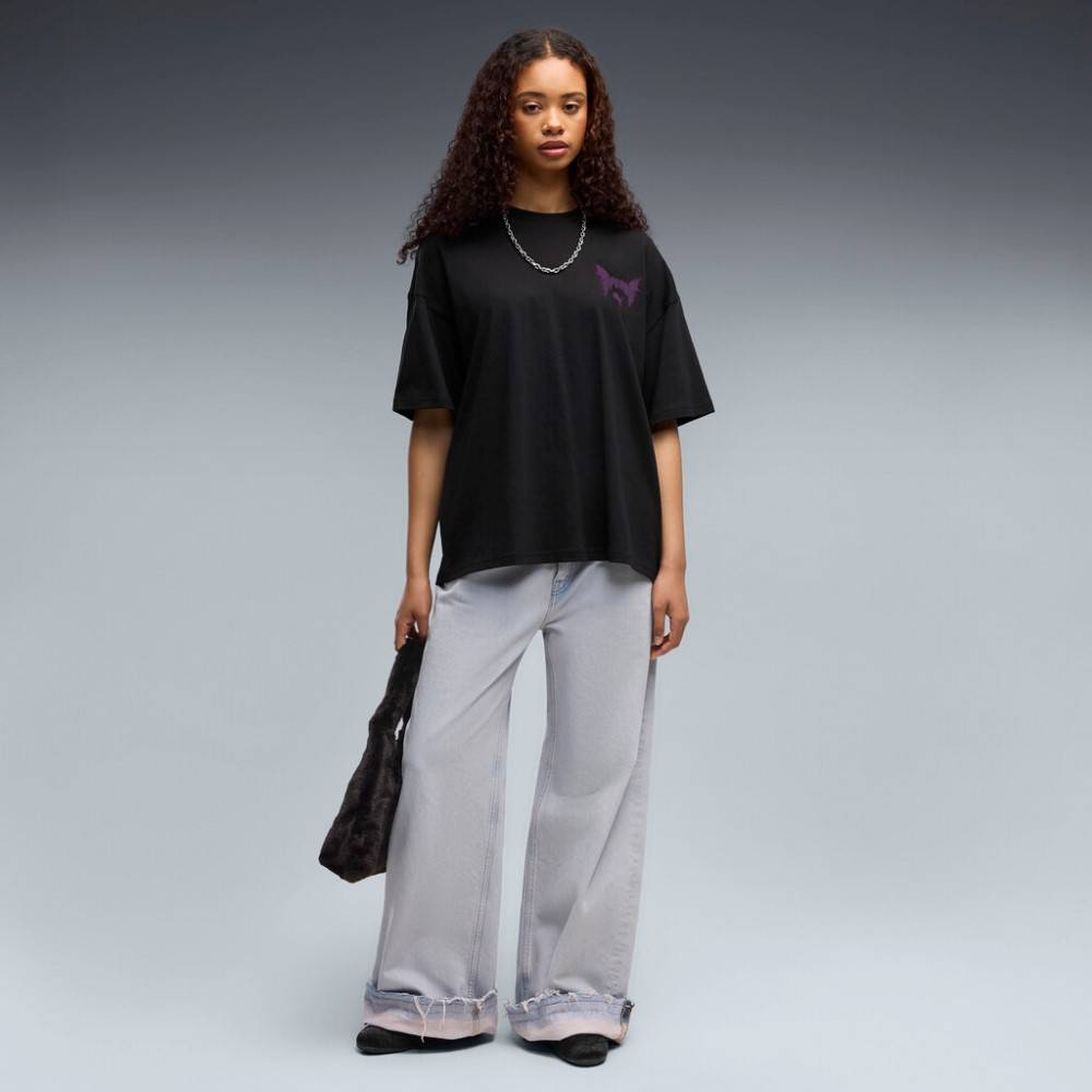 PUMA STREET GLAM OVERSIZED BEDAZZLED GRAPHIC TEE
