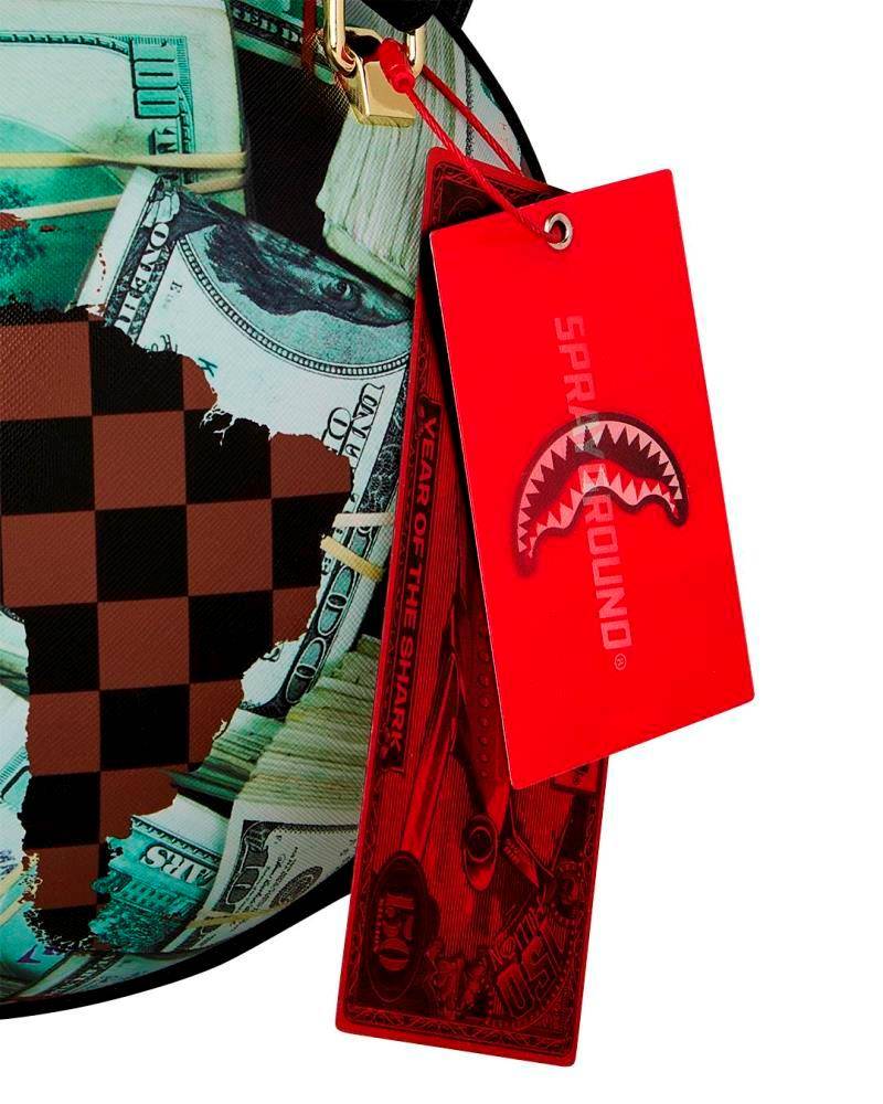 SPRAYGROUND MONEY BANKS GLOBE HANDBAG