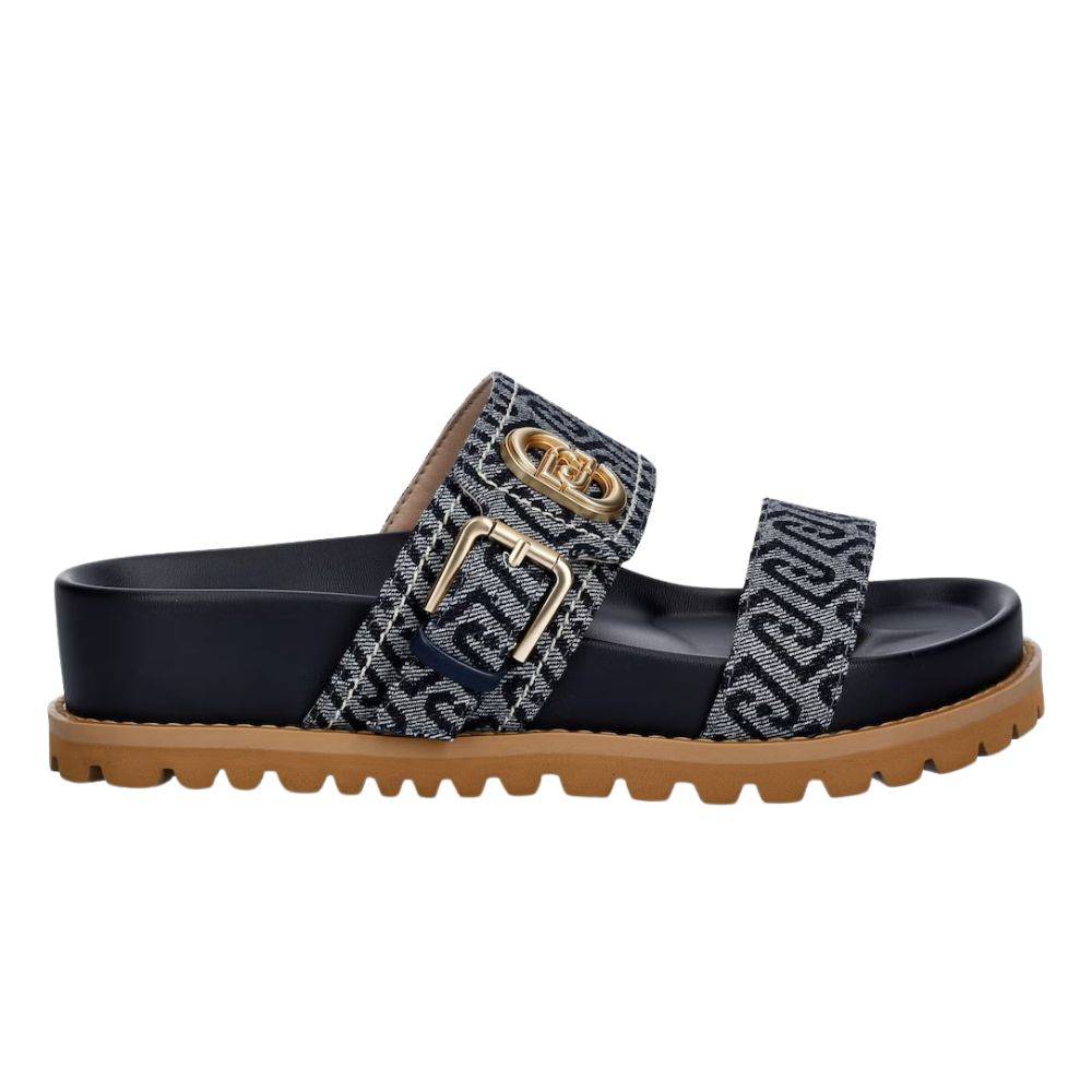 LIU JO LIVIA 02 - MONOGRAM JACQUARD SANDAL