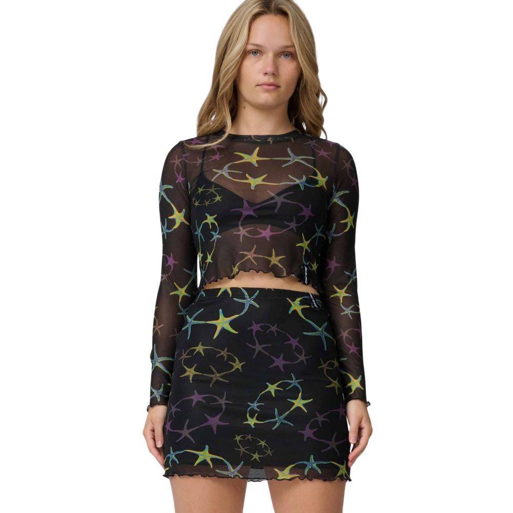 SANTA CRUZ STRIP DIGI MESH CROP LS TOP