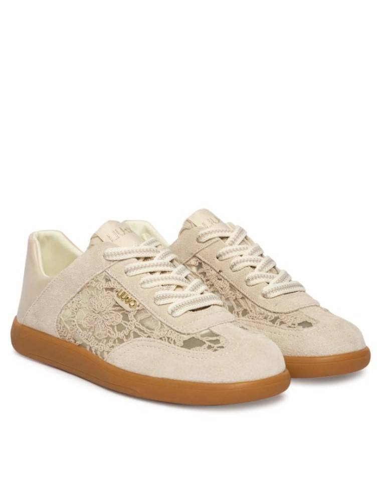 LIU JO CONNOR 03 - LOW SNEAKERS WITH MACRAME EMBROIDERY