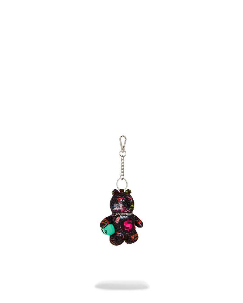 SPRAYGROUND GLOBAL MOGUL CYBER PUNK BEAR KEYCHAIN