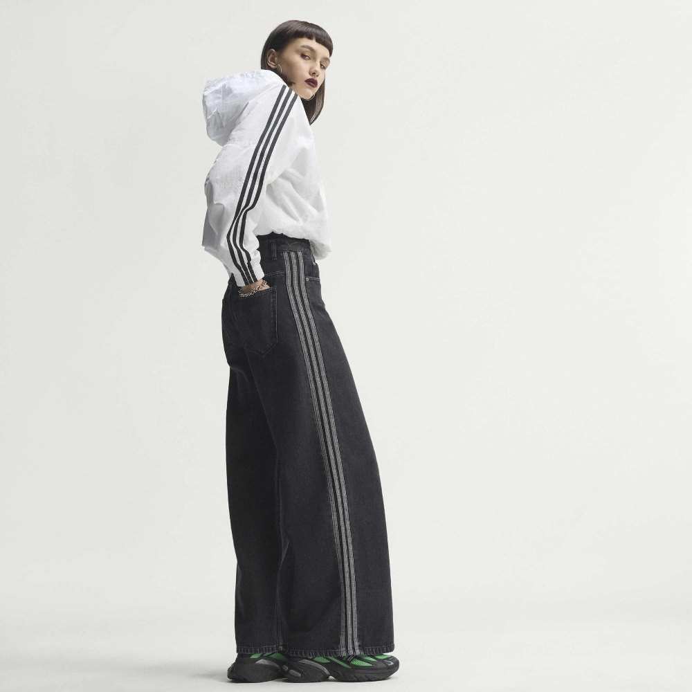 ADIDAS ORIGINALS HIGH RISE WIDE LEG DENIM PANT
