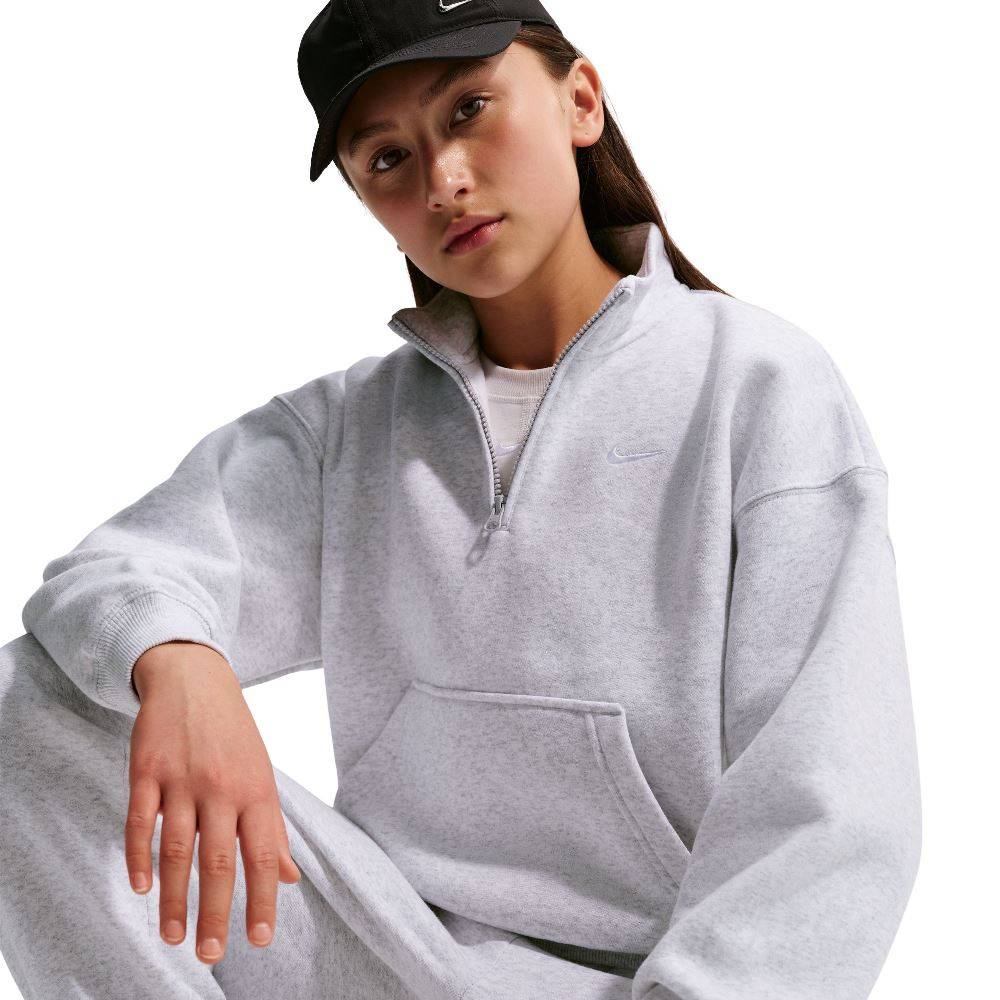 NIKE STUDIO GIRLS OVERSIZED 1/4 ZIP TOP