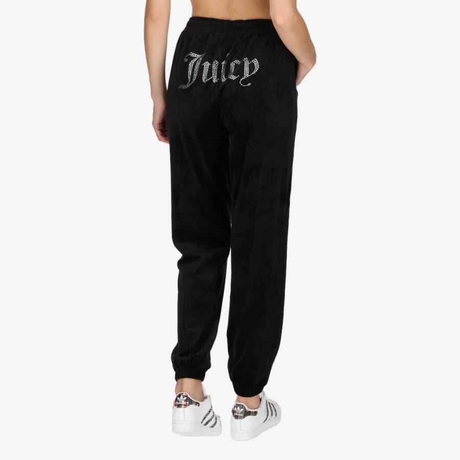 JUICY COUTURE LILIAN DIAMANTE VELOUR CUFFED JOGGER