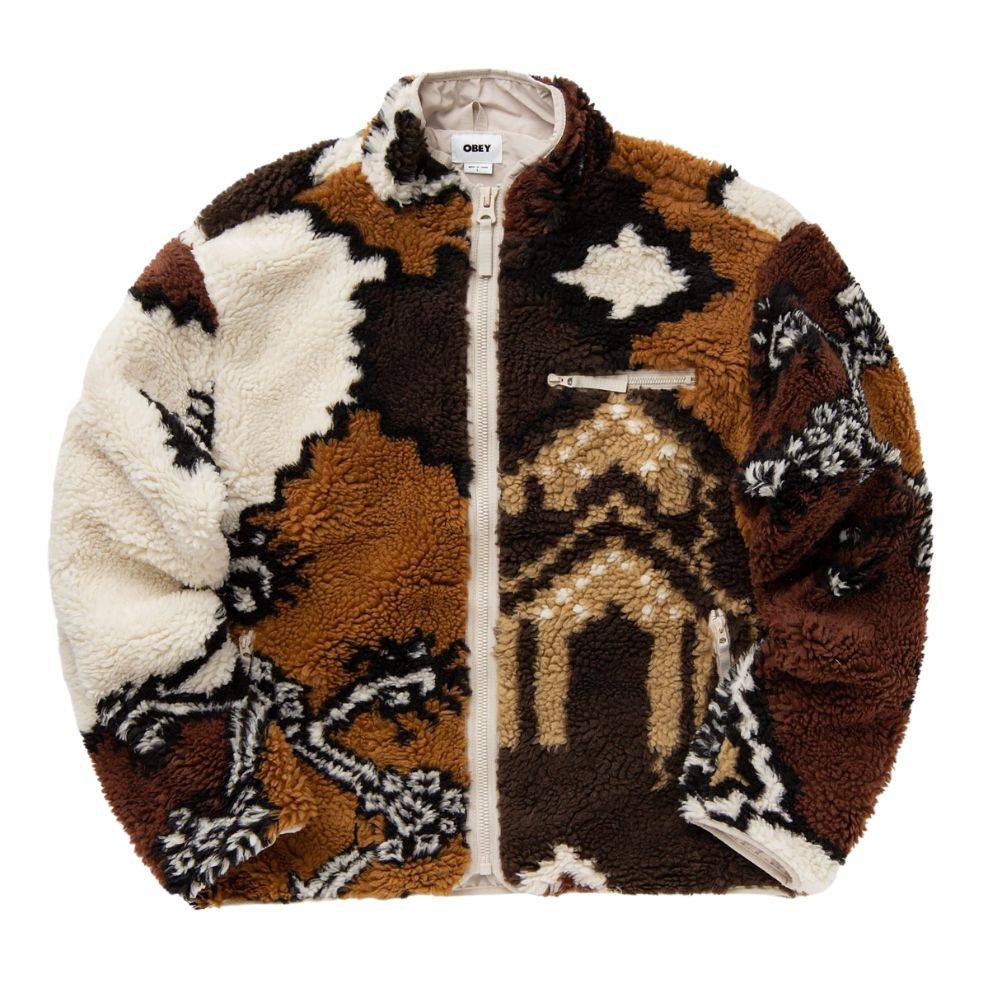 OBEY MOROCCAN RUG SHERPA JACKET