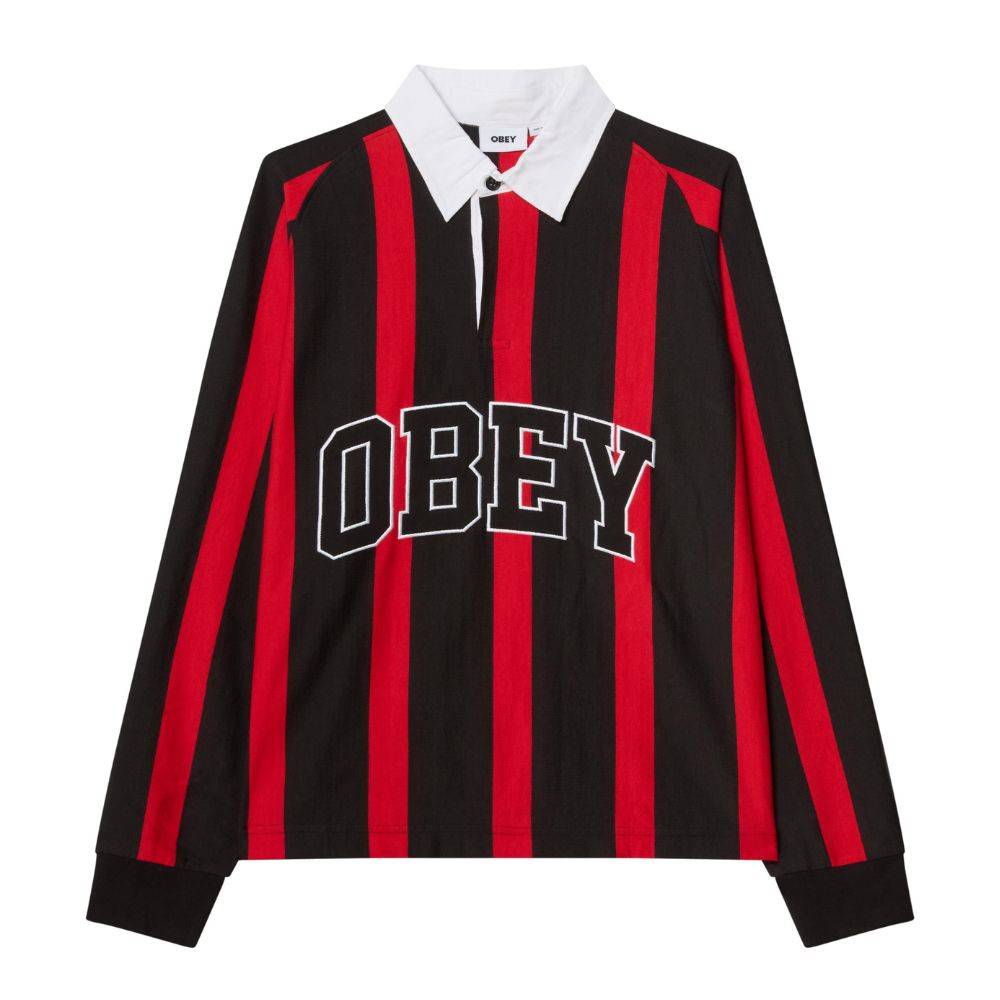 OBEY LANDON STRIPE POLO LS
