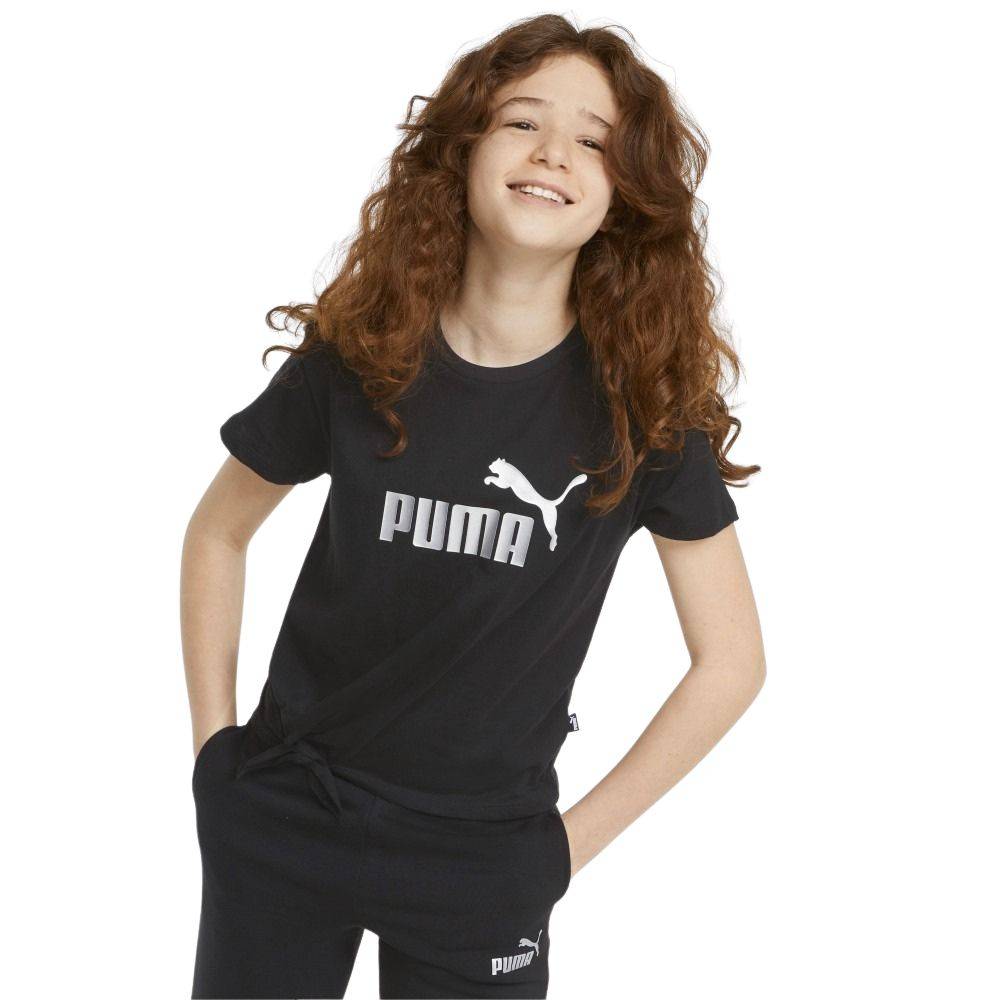 PUMA ESSENTIALS GIRLS LOGO KNOTTED TEE