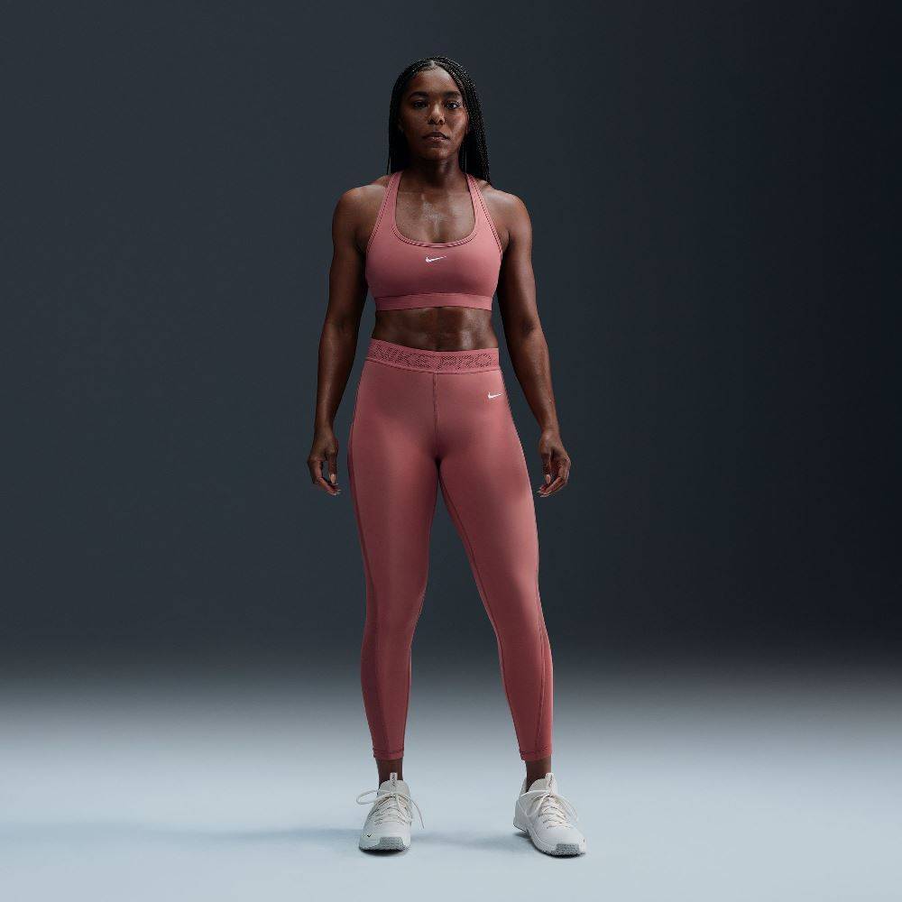 NIKE PRO DRI-FIT MED-RISE 7/8 MESH PANELED LEGGINGS