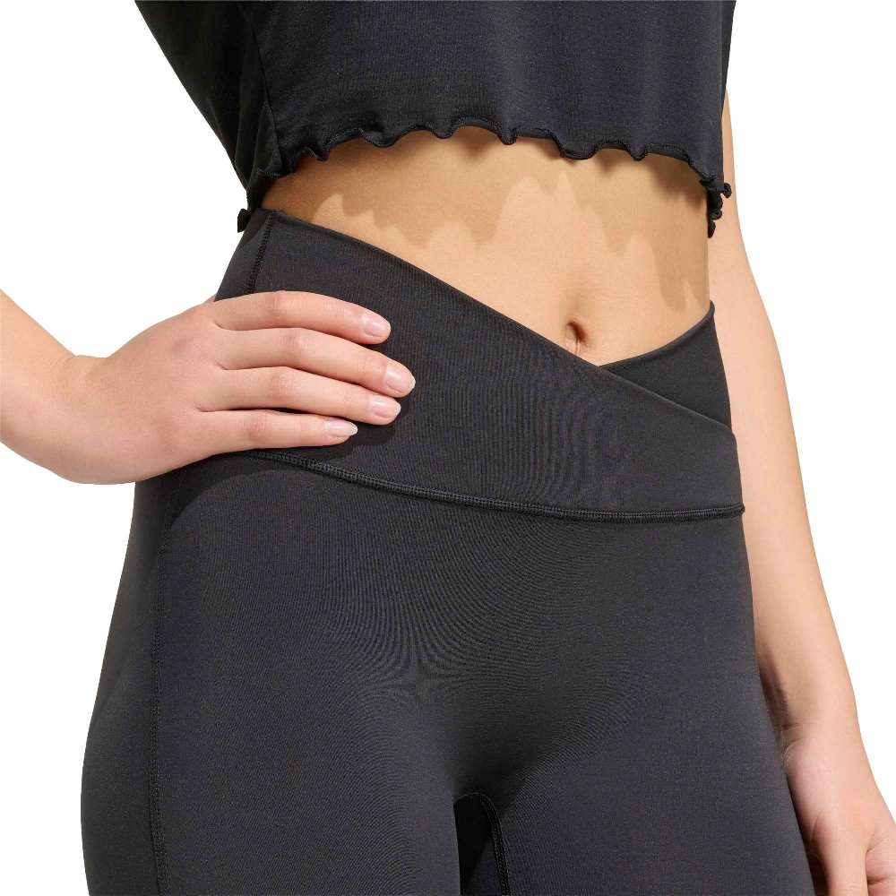 ADIDAS 3 STRIPES STUDIO ALL ME FLARE X-OVER LEGGINGS