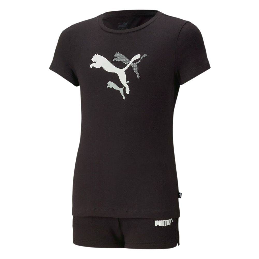 PUMA GRAPHIC TEE & SHORTS GIRLS SET