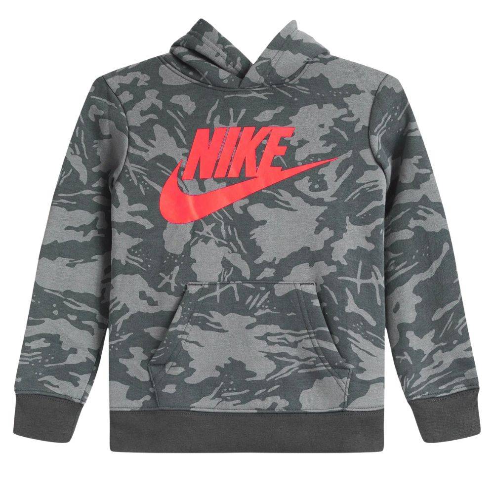 NIKE LITTLE KIDS CLUB CAMO ALL OVER PRINT HOODIE