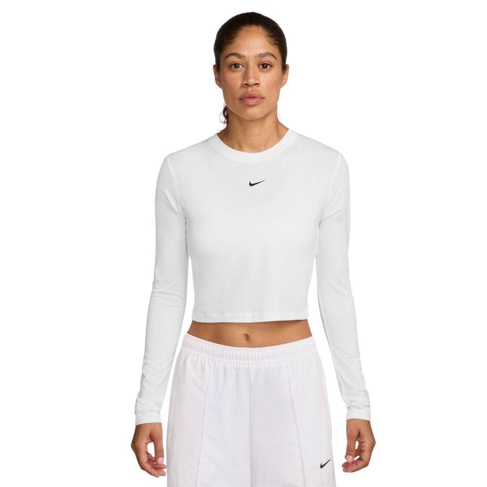 NIKE NSW WOMENS CHILL KNIT LONG-SLEEVE CROPPED TOP