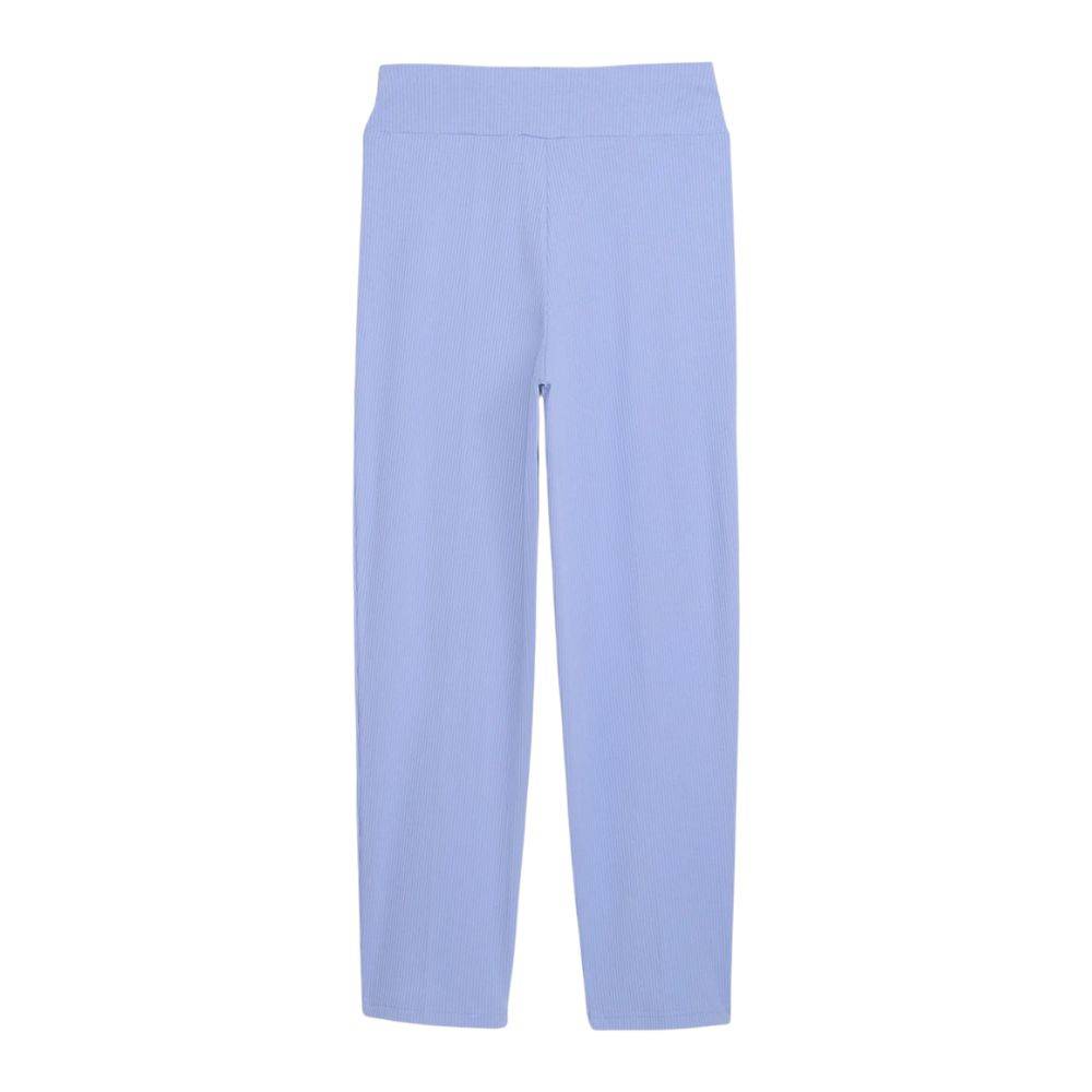 PUMA ESS ELEVATED HIGH WAIST STRAIGHT LEG RIB PANTS G