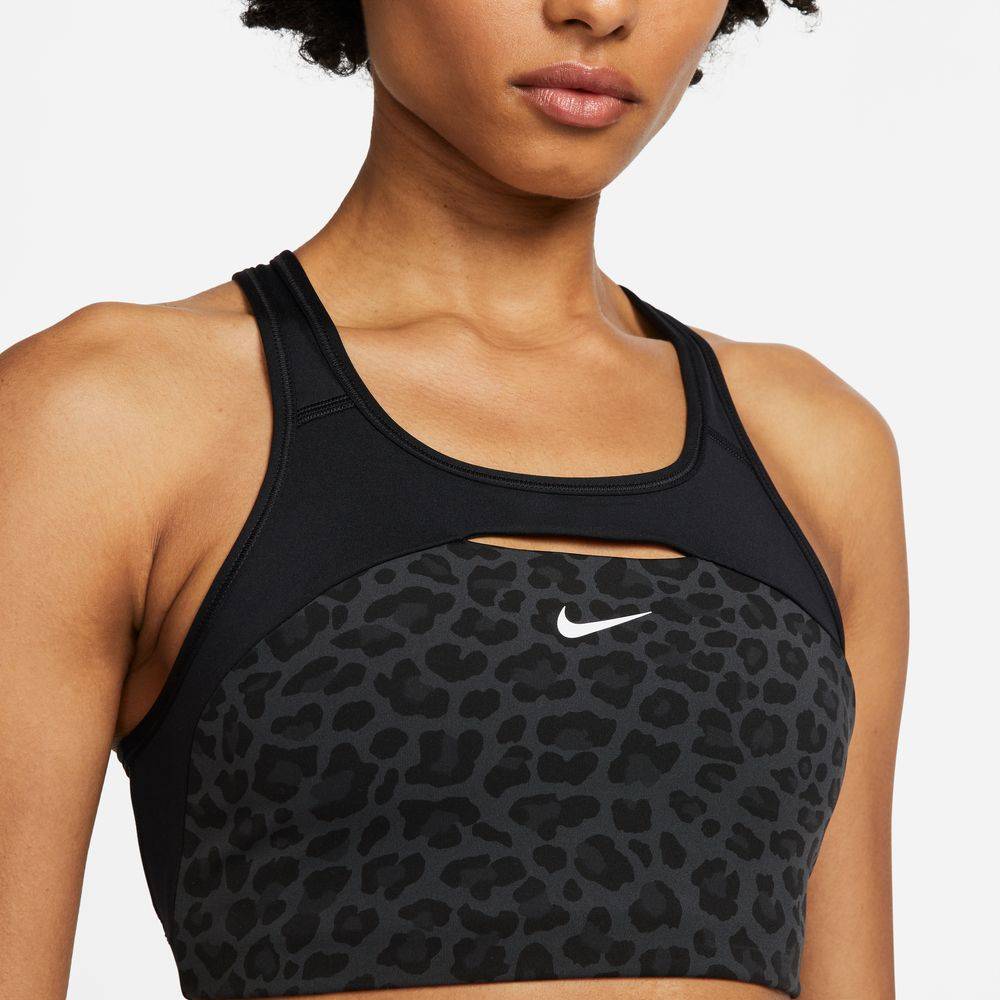 NIKE SWOOSH MEDIUM-SUPPORT PRINTED NON- PADDED BRA
