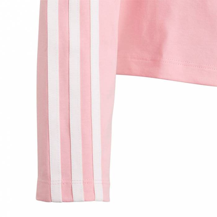 ADIDAS GIRLS 3-STRIPES CROPPED TEE