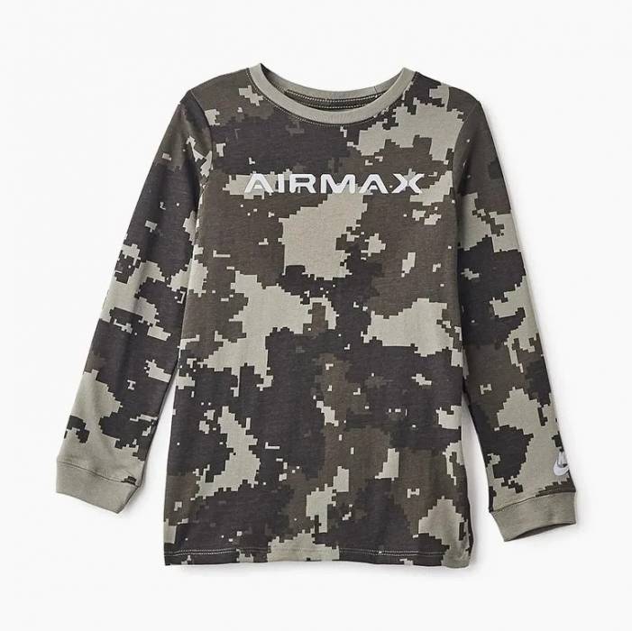 NIKE BOYS AIR MAX LONG SLEEVE TEE CAMO