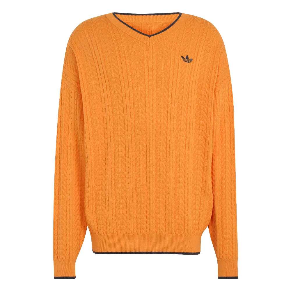 ADIDAS ORIGINALS M CABLE KNIT CREWNECK SWEATSHIRT