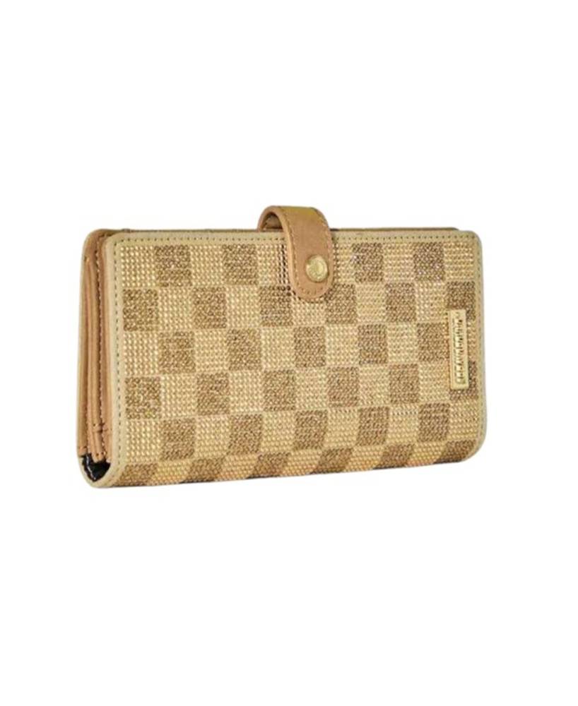 SPRAYGROUND GOLD TRINITY FOLD WALLET
