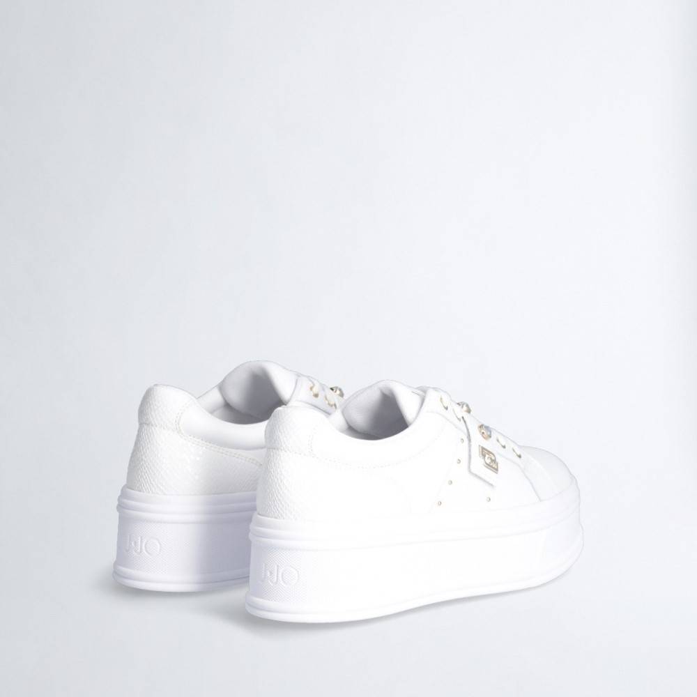 LIU JO SELMA 05 - PLATFORM SNEAKERS WITH JEWEL STONES
