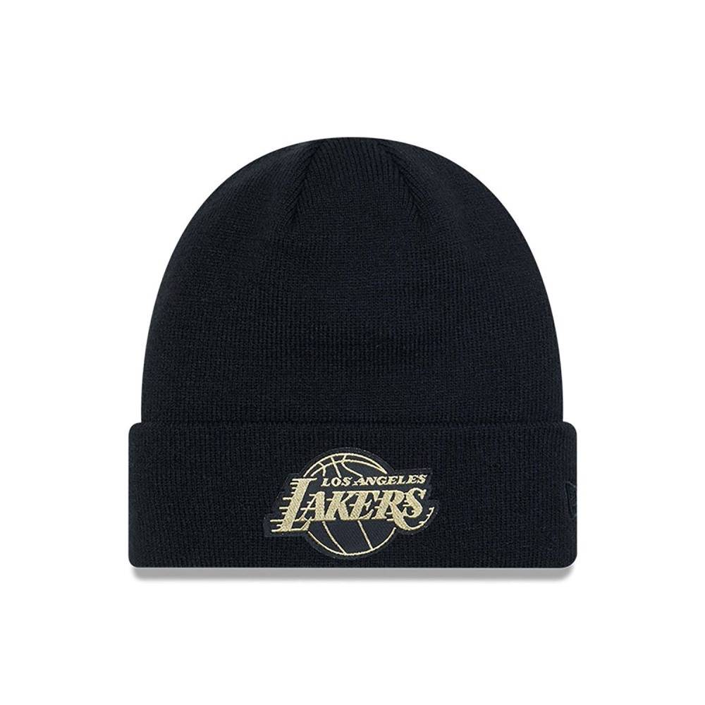 NEW ERA METALLIC BADGE BEANIE LA LAKERS