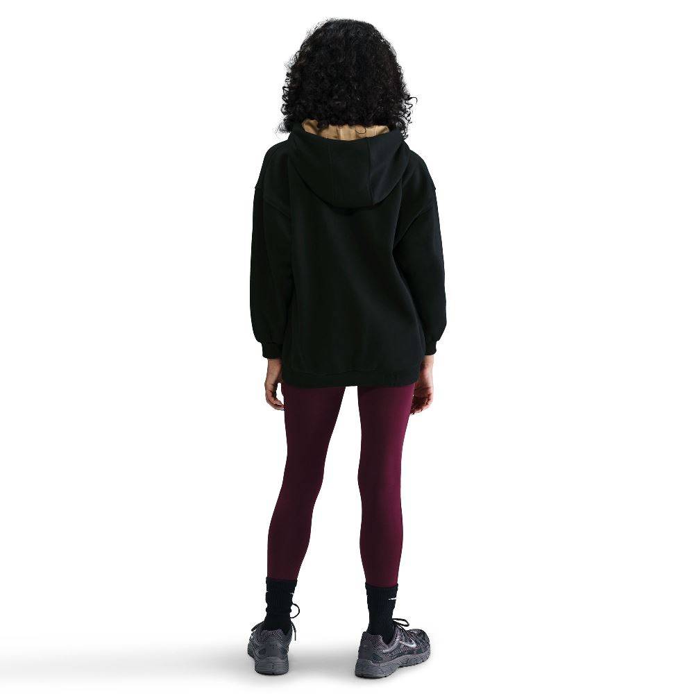 NIKE NSW GIRLS CLUB FLEECE HOODIE SHINE SATIN