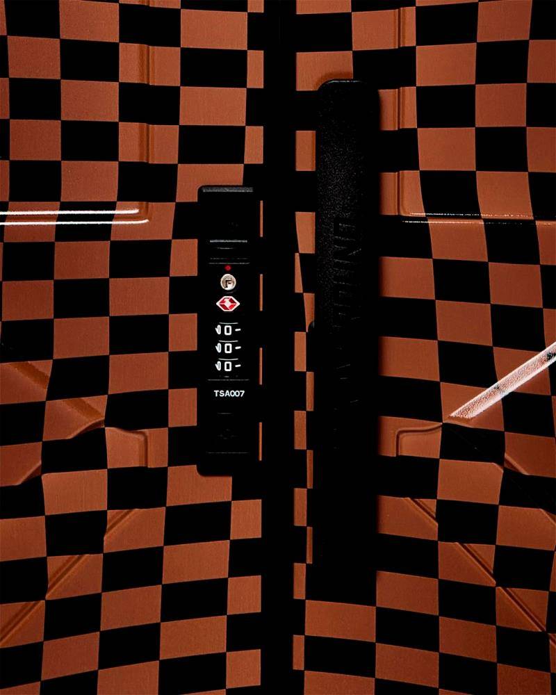 SPRAYGROUND RED REDEMPTION LARGE HARD LUGGAGE