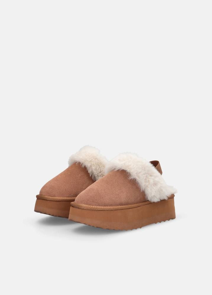 LIU JO JANE - SUEDE PLATFORM MULES