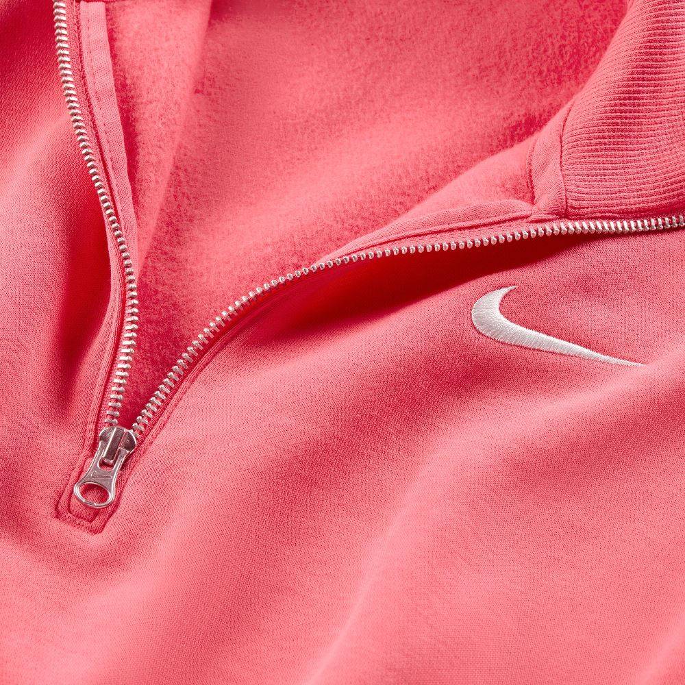 NIKE WOMENS PHOENIX FLEECE 1/2 ZIP CROP SWEATSHIRT