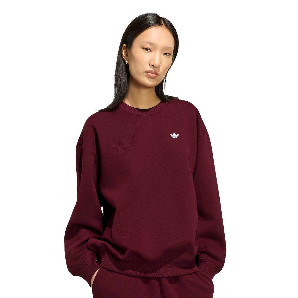 ADIDAS ORIGINALS ESSENTIALS CREW LONG FLEECE SWEATSHIRT