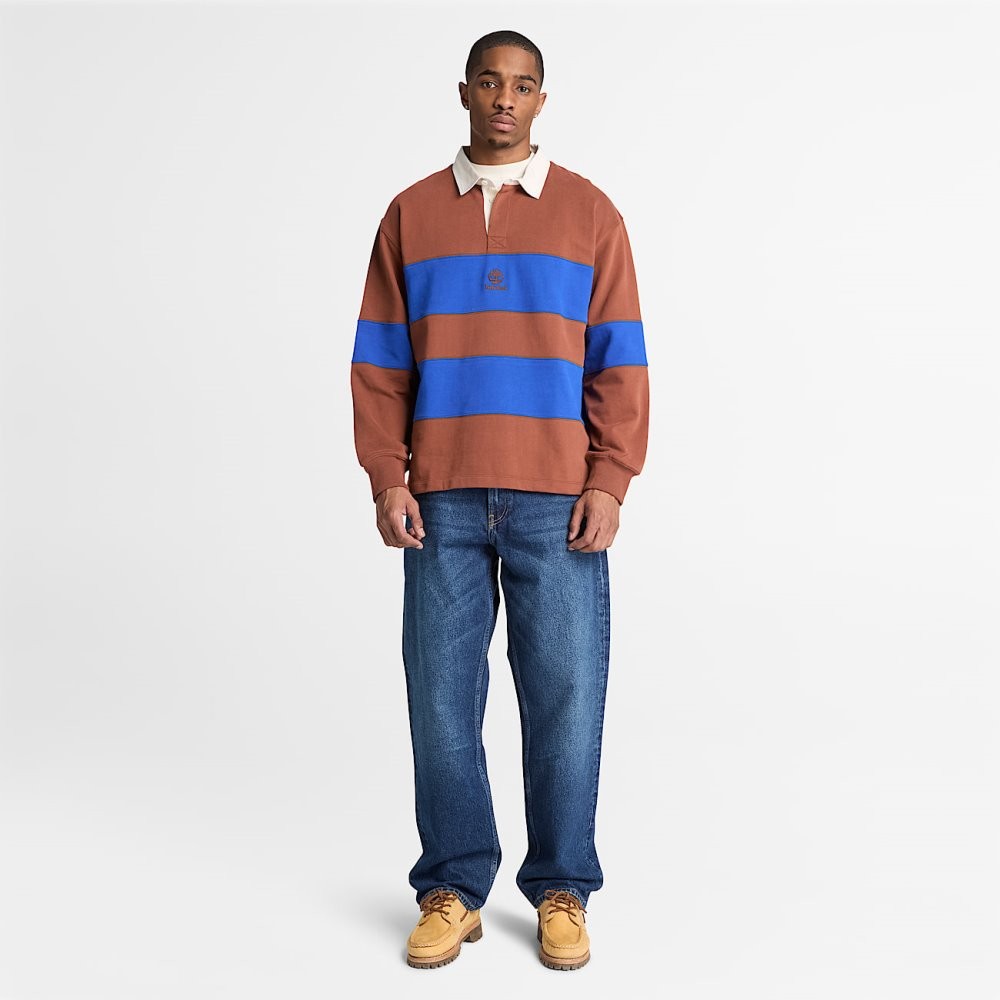 TIMBERLAND LONG SLEEVE RUGBY POLO LB SWEATSHIRT