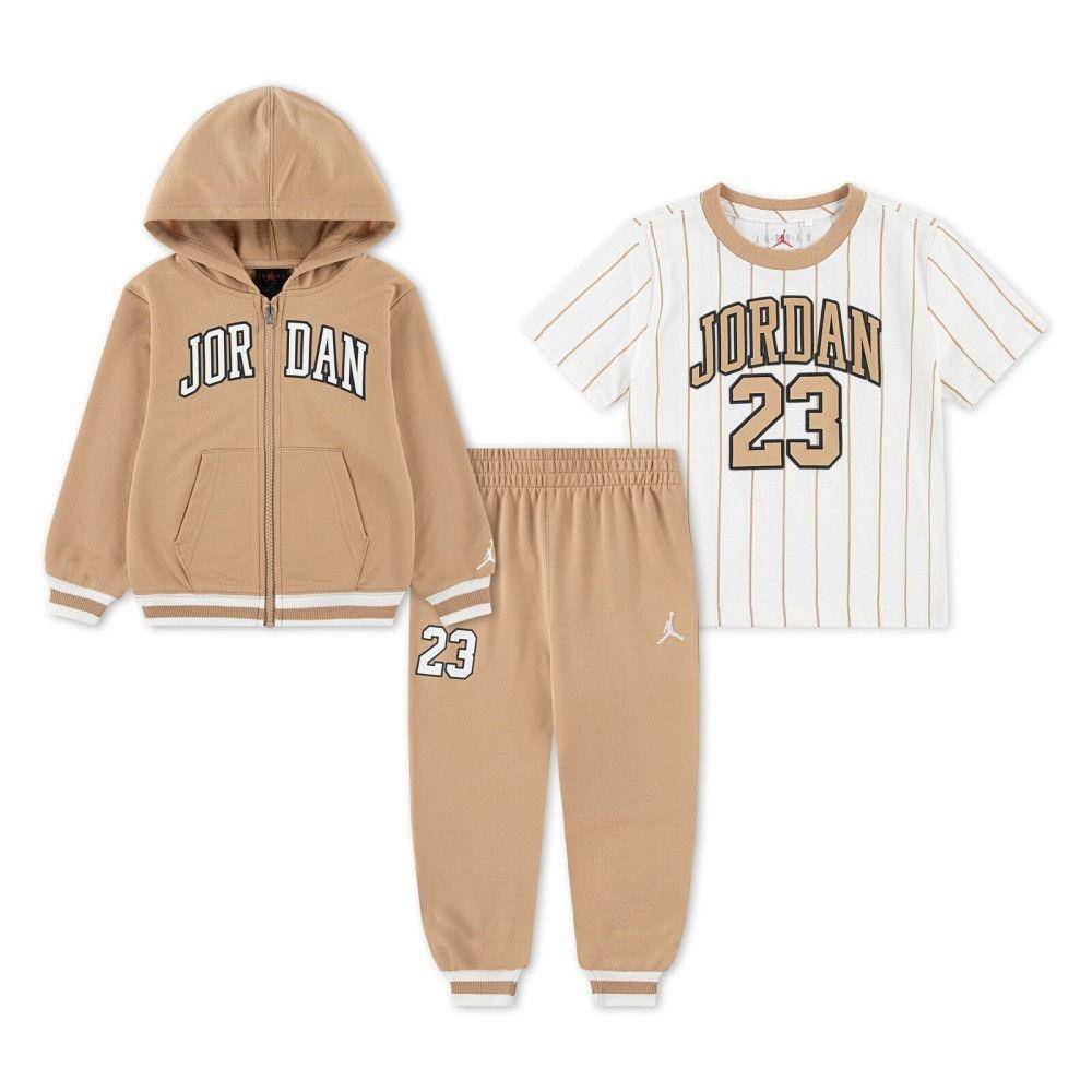 NIKE JORDAN LITTLE KIDS MJ JERSEY FZ FT SET