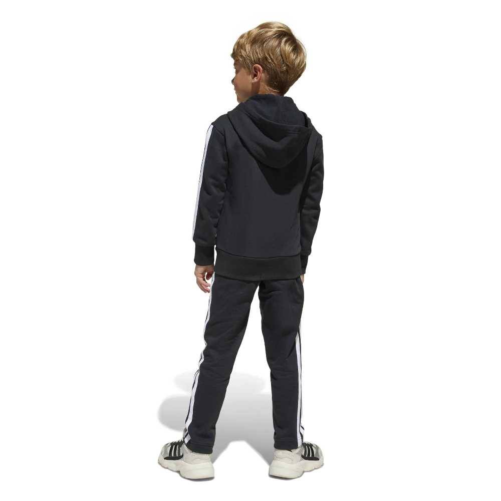 ADIDAS LITTLE KIDS SEASONAL ESSENTIALS TIBERIO 3 STRIPES FLEECE TRACKSUIT