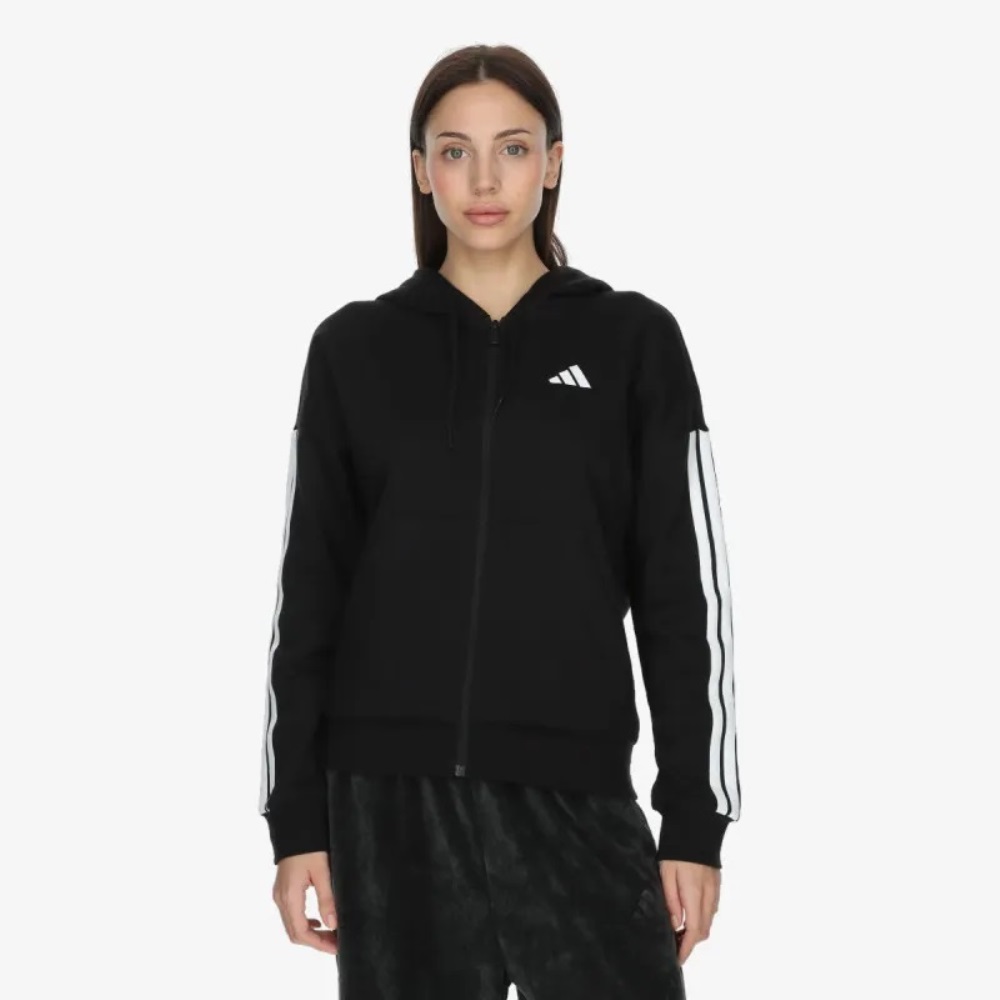 ADIDAS ESSENTIALS 3-STRIPES FULL-ZIP FLEECE HOODIE