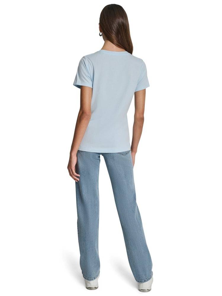 DKNY SEQUIN LOGO CREW NECK TEE
