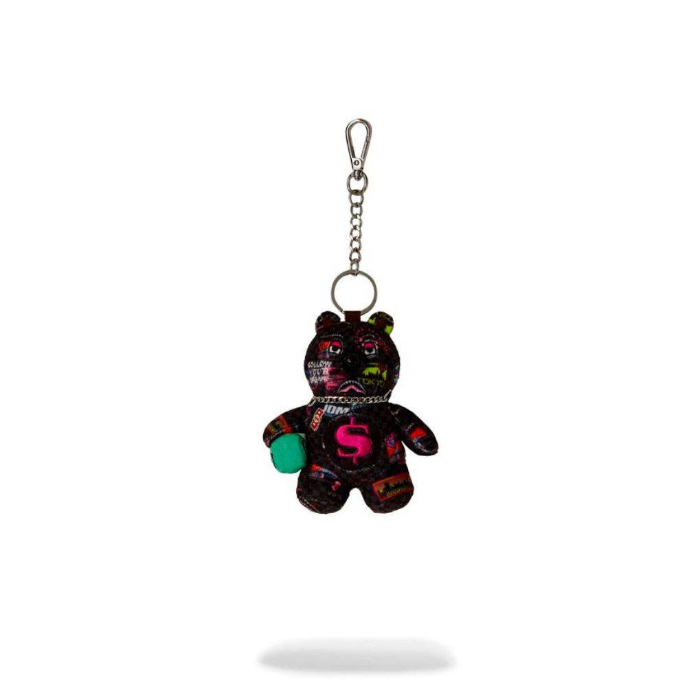 SPRAYGROUND GLOBAL MOGUL CYBER PUNK BEAR KEYCHAIN