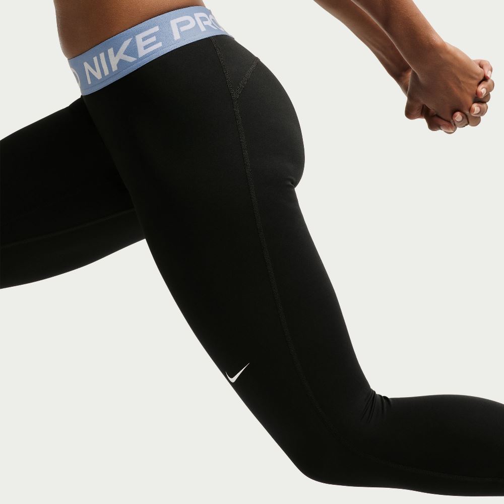 NIKE PRO MID-RISE FULL-LENGTH CROP LEGGINGS