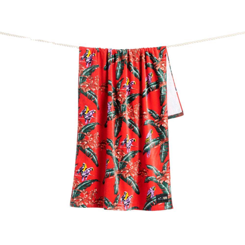 SLOWTIDE JUNGLE BIRDS BEACH TOWEL (86CM X 157CM)