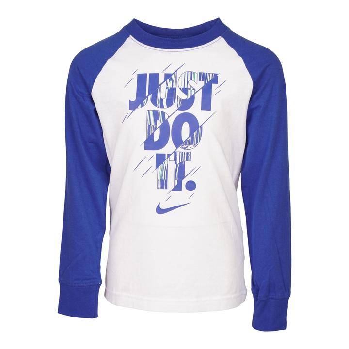 NIKE LITTLE BOYS SPLIT RAGLAN LS TEE