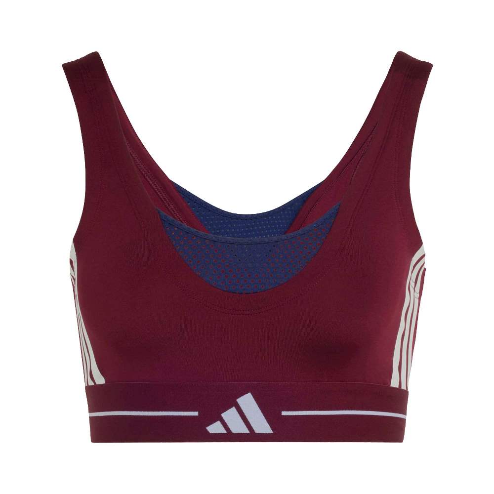 ADIDAS HYPERGLAM 3-STRIPES COLOR BLOCK LIGHT SUPPORT BRA